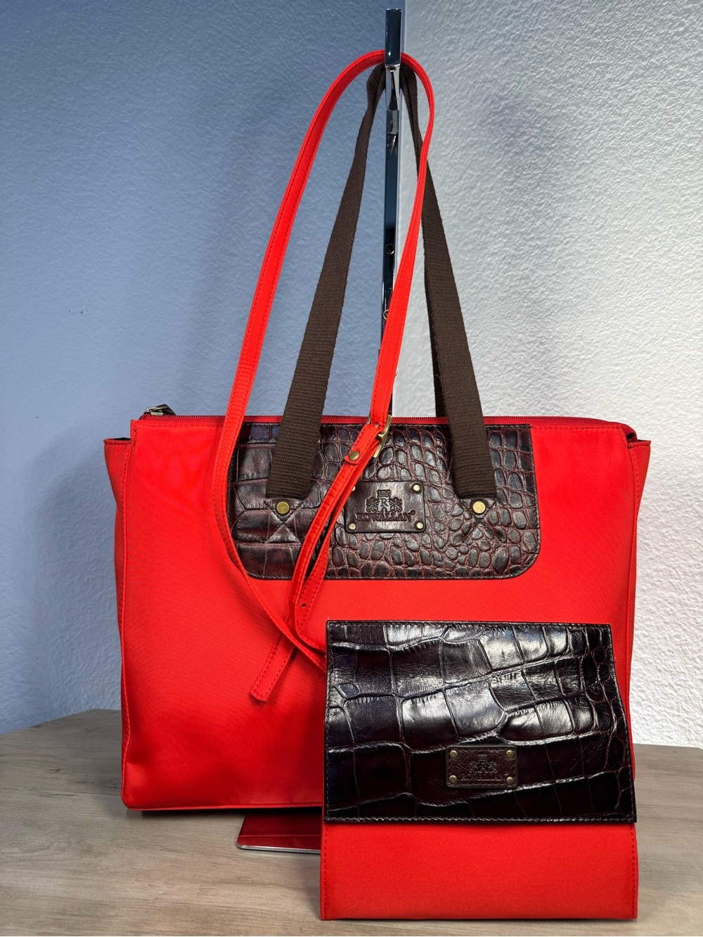 Rowallan Scotland Red Travel Duo Crossbody & Water Resistant Tote